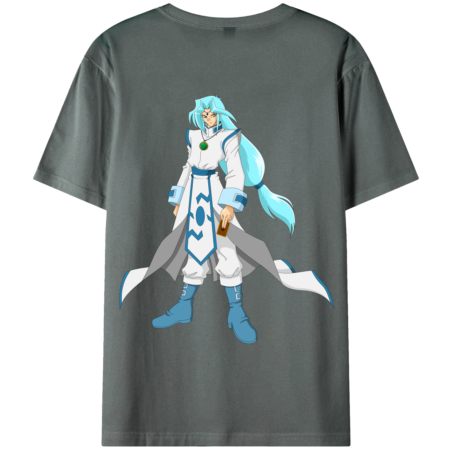 （画像用） 遊☆戯☆王 Yu-Gi-Oh! 綿100％ メンズ半袖Tシャツ（バックプリント） 通気性